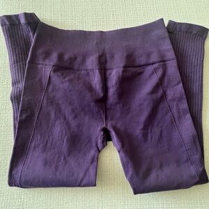 Lululemon Flow And Go Crop Leggings Deep Zinfandel Dark Purple Sz 10